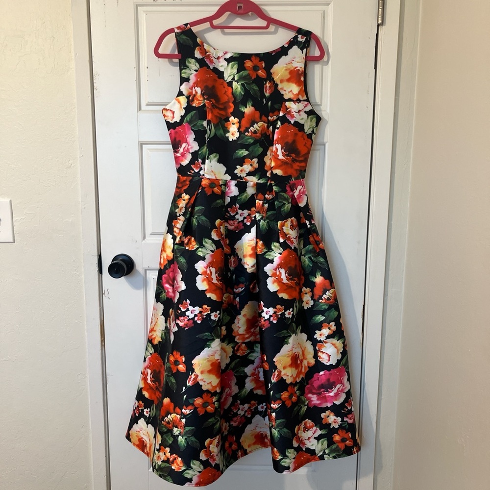 Chicwish Floral Dress in Black and Red